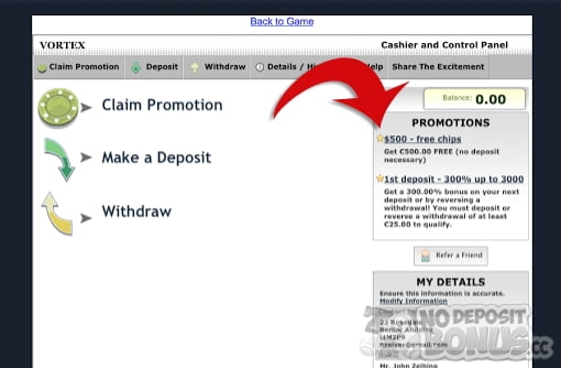 Vortex Casino No Deposit Bonus Vortex Casino No Deposit Bonus