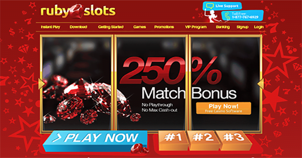 $25 no deposit bonus Ruby Slots Casino - Casino Bonus Codes