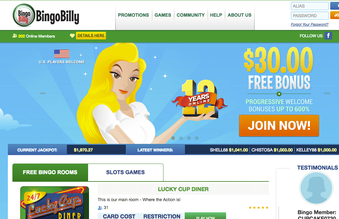 Bingo Billy No Deposit Bonus Codes for October 2024