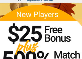 $25 Free Bingo Bonus at Cyber Bingo