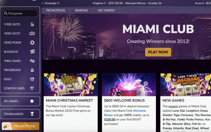 Miami Club Casino screenshot