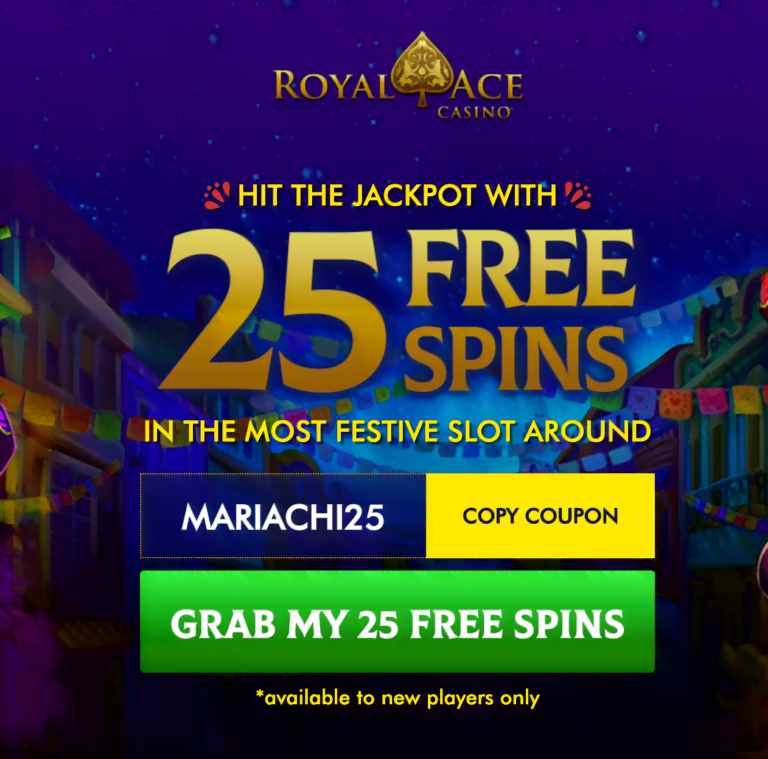 25 Free Spins at Royal Ace Casino No Deposit Bonus