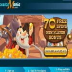 70 Free Spins at Scratchmania bonus code