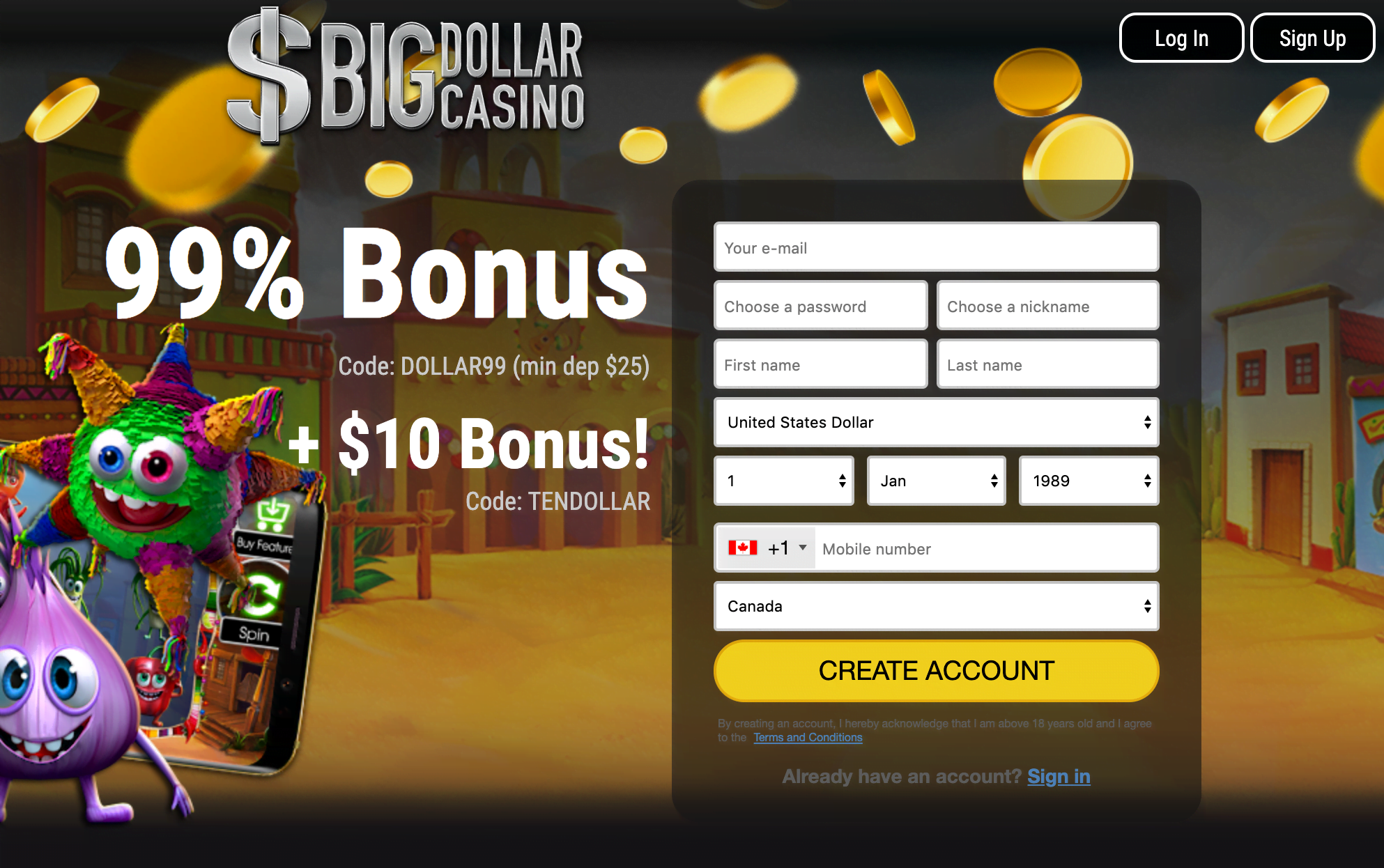 Big Dollar Bonus Codes Big Dollar Bonus Codes