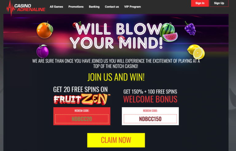 Casino Adrenaline: 30 Free Spins on “Fruit Zen” | No Deposit Bonus 2024