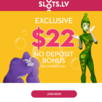 $22 No Deposit Bonus at Slots.LV Casino bonus code