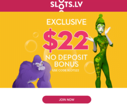 $22 No Deposit Bonus at Slots.LV Casino