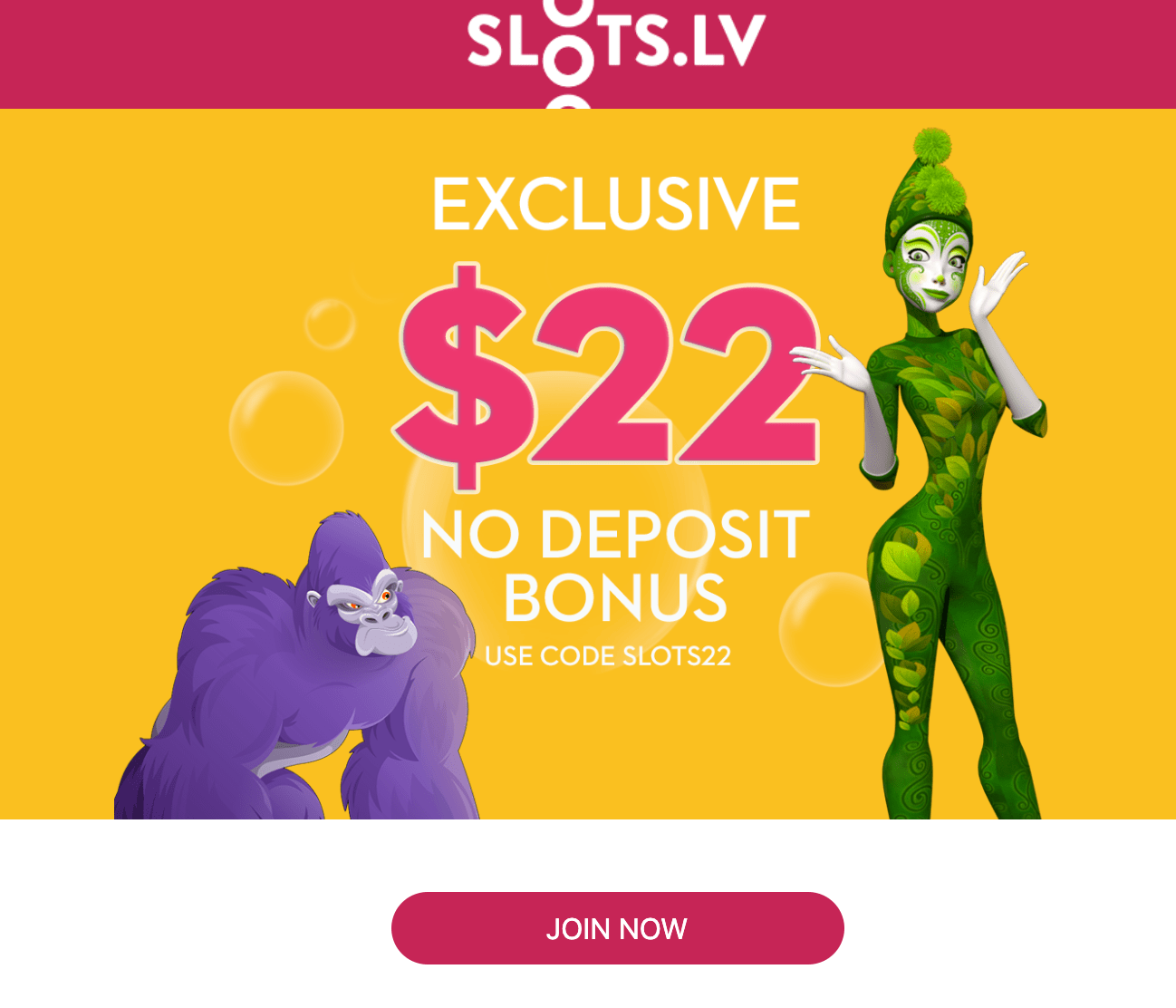 $22 No Deposit Bonus at Slots.LV Casino | No Deposit Bonus