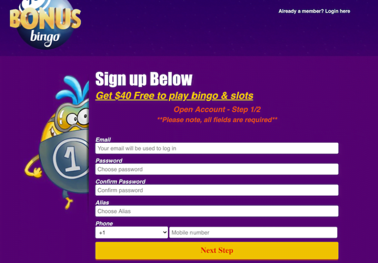 40 No Deposit Bonus at Bonus Bingo No Deposit Bonus