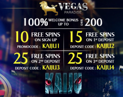 10 Free Spins at Vegas Paradise