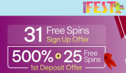 31 Free Spins Bingo Fest