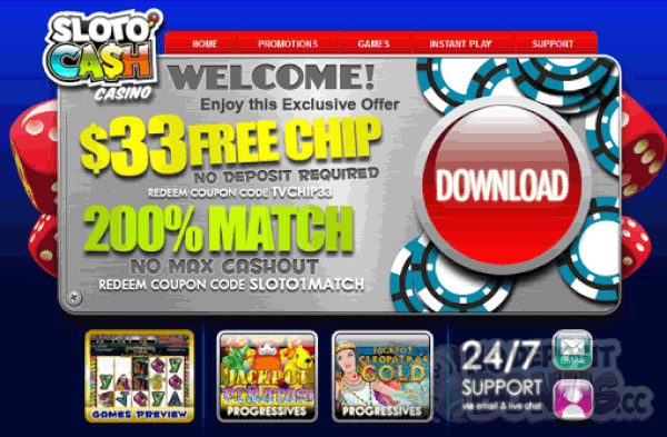 33 No Deposit Bonus At Sloto Cash Casino No Deposit Bonus