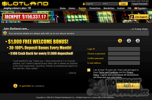 Slotland No Deposit Bonus 2021 Slotland No Deposit Bonus 2021