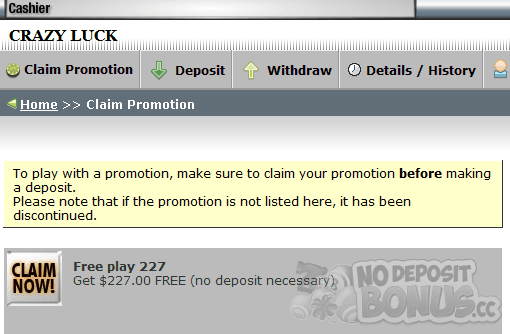 no deposit bonus online casino pa