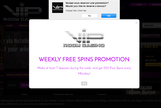 Vip Room Casino No Deposit