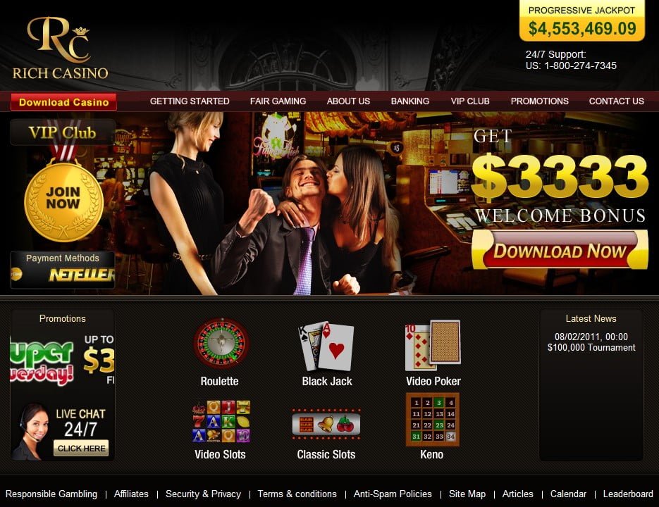 Rich Casino No Deposit Bonus Review and Walkthrough