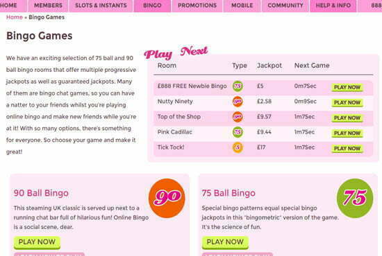 888 Bingo No Deposit Bonus