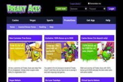 50 Free Spins at at Freaky Aces