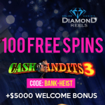 100 Free Spins at Diamond Reels Casino
