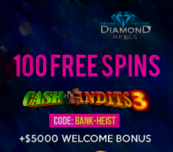 100 Free Spins at Diamond Reels Casino
