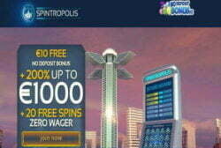 €10 No Deposit Bonus at Spintropolis
