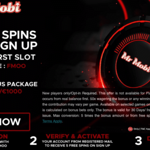 5 Free Spins at Mr. Mobi Casino