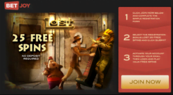 25 Free Spins at Bet Joy