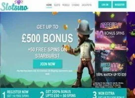10 Free Spins at Slotsino