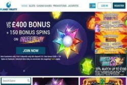 10 Free Spins at Planet Fruity