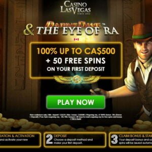 100% Bonus+ 50 Free Spins at Casino Las Vegas