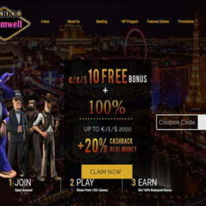 $/€/£ 10 No Deposit Bonus at Casino Cromwell