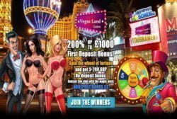 Spin & Win up to £200 No Deposit Bonus at VegasLand Casino (UK ONLY)