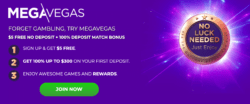 $5 No Deposit Bonus at MegaVegas