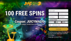 100 Free Spins at Juicy Vegas
