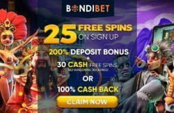 25 Free Spins at BondiBet