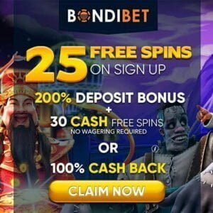 25 Free Spins at BondiBet