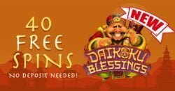 NEW SLOT – Grab 40 Free Spins on ‘Daikoku Blessings’