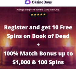 10 Free Spins at Casino Days
