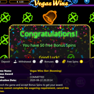50 Free Spins at Winown Casino