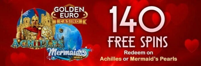 140 Free Valentine Spins @ Golden Euro