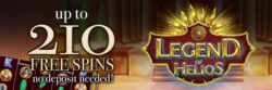 *New Slot* Claim up to 210 Free Spins on Legend of Helios!