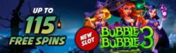 *New Slot* Claim up to 115 Free Spins on Bubble Bubble 3!