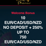 $10 No Deposit Bonus at Wild Pharao bonus code