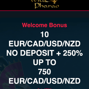 $10 No Deposit Bonus at Wild Pharao