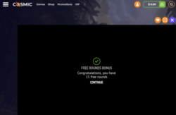 15 Free Spins at CosmicSlot