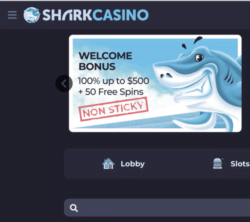 100 Free Spins for $5 at Shark Casino