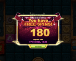 180 Free Spins at Gama