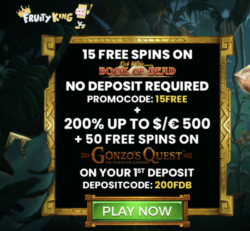 15 Free Spins at Fruity King