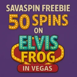 SavaSpin Freebie: 50 Spins on Elvis Frog in Vegas!