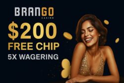 Brango Casino $200 Free Chip Has Just 5x Wagering